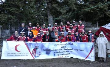الهلال الأحمر المغربي - المكتب الاقليمي شفشاون - توزيع المساعدات على ساكنة تلاسمطان